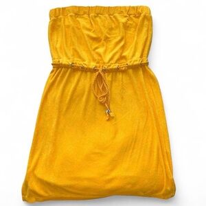 Beach Break Yellow Strapless Dress